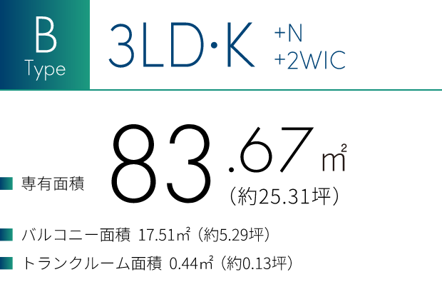 BType 3LD・K +N +2WIC